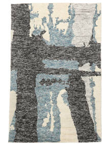  Moroccan Berber - Indo 156X242 Wool Rug Dark Grey/Black Small Carpetvista