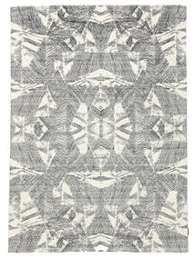 166X232 Wool/Bambusilk Loom - Indo Teppich Moderner Dunkelgrau/Grau (Wolle, Indien) Carpetvista