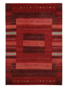 Tapete Gabbeh Loribaft 168X240 Vermelho Escuro/Preto (Lã, Índia)