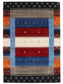 160X230 Gabbeh Loom Teppich Moderner Schwarz/Dunkelrot (Wolle, Indien) Carpetvista
