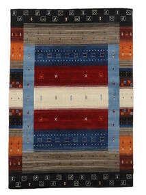 160X230 Tappeto Gabbeh Loom Moderno Nero/Rosso Scuro (Lana, India) Carpetvista