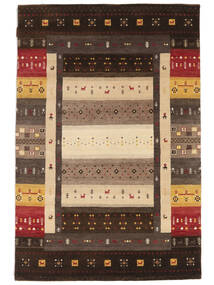 絨毯 ギャッベ Loribaft 118X181 ブラック/茶色 (ウール, インド)