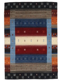  140X200 Striped Small Gabbeh Loom Rug Wool, Carpetvista