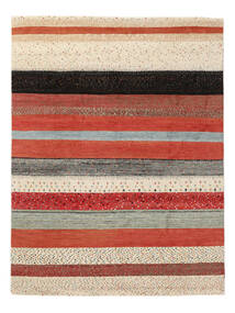 Gabbeh Loribaft Rug 194X256 Dark Red/Brown Wool, India Carpetvista