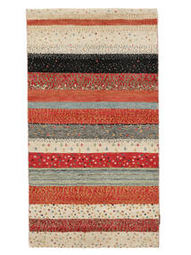 Gabbeh Loribaft Rug 89X165 Dark Red/Beige Wool, India Carpetvista