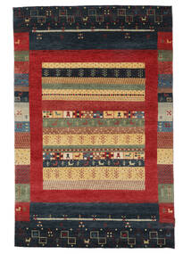 Gabbeh Loribaft Rug 118X181 Black/Dark Red Wool, India Carpetvista