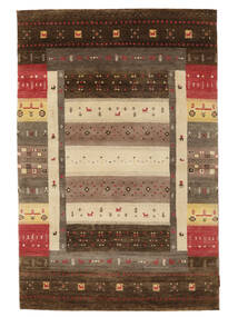 123X184 Gabbeh Loribaft Teppich Moderner Braun/Schwarz (Wolle, Indien) Carpetvista
