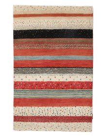 95X151 Tapete Gabbeh Loribaft Moderno Vermelho Escuro/Bege (Lã, Índia) Carpetvista