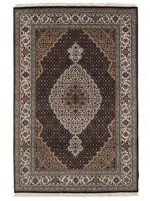 絨毯 オリエンタル タブリーズ Royal 133X198 ブラック/茶色 (ウール, インド)