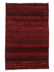 絨毯 Moroccan Berber - Indo 121X188 ブラック/ダークレッド (ウール, インド)