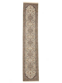  Orientalischer Keshan Indisch Teppich 80X389 Läufer Braun/Beige Wolle, Indien Carpetvista