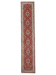  Orientalischer Keshan Indisch Teppich 89X400 Läufer Braun/Dunkelrot Wolle, Indien Carpetvista