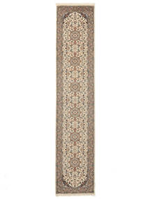  Orientalischer Keshan Indisch Teppich 80X400 Läufer Braun/Beige Wolle, Indien Carpetvista