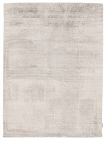 172X232 Wool/Bambusilk Loom - Indo Matta Modern Beige/Ljusgrå ( Indien) Carpetvista