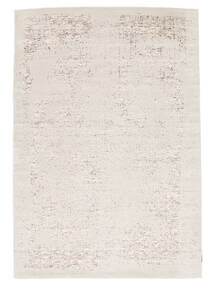 183X271 Wool/Bambusilk Loom - Indo Matta Modern Beige/Ljusgrå (Ull, Indien) Carpetvista