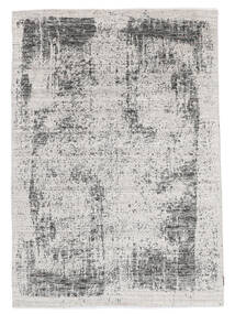  161X231 Wool/Bambusilk Loom - Indo Matto Harmaa/Tummanharmaa Intia Carpetvista