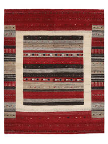 197X246 Gabbeh Loribaft Rug Modern Dark Red/Brown (Wool, India) Carpetvista