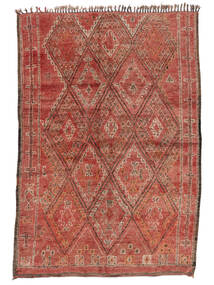  Berber Moroccan - Mid Atlas Vintage 181X255 울 러그 다크 레드/갈색 Carpetvista