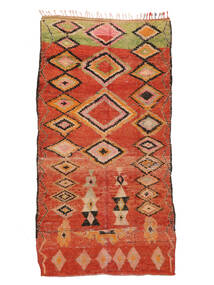  Berber Moroccan - Mid Atlas Vintage 162X305 Tapete Lã Vermelho Escuro/Castanho Carpetvista