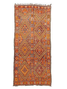  165X360 Berber Moroccan - Mid Atlas Vintage Käytävämatto Matto Ruskea/Tummanpunainen Marokko Carpetvista