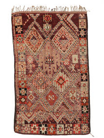  Berber Moroccan - Mid Atlas Vintage 196X326 Tummanpunainen/Ruskea Carpetvista