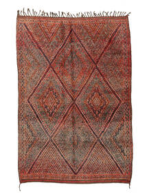 210X306 Berber Moroccan - Mid Atlas Vintage Matta Modern Mörkröd/Brun (Ull, Marocko) Carpetvista