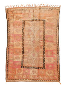 192X278 Berber Moroccan - Mid Atlas Vintage Teppich Moderner Braun/Orange (Wolle, Marokko) Carpetvista