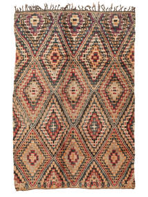 205X300 Dywan Berber Moroccan - Mid Atlas Vintage Nowoczesny Brunatny/Czarny (Wełna, Maroko) Carpetvista