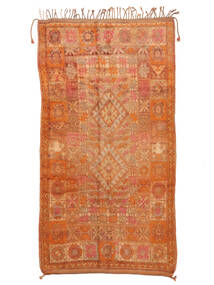  Berber Moroccan - Mid Atlas Vintage 208X386 Wool Rug Brown/Orange Carpetvista