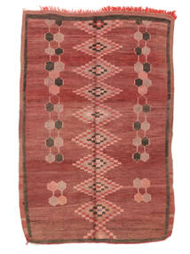  Berber Moroccan - Mid Atlas Vintage 130X190 Tappeto Di Lana Rosso Scuro/Rosso Piccolo 