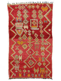  Berber Moroccan - Mid Atlas Vintage 160X290 Vlněný Koberec Tmavě Červená/Hnědá Carpetvista