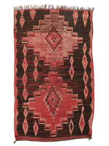  Berber Moroccan - Mid Atlas Vintage 153X240 Wool Rug Black/Dark Red Small Carpetvista