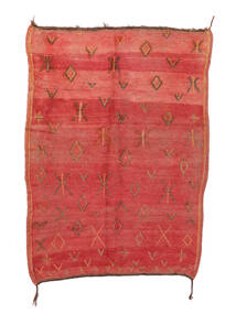 207X274 Berber Moroccan - Mid Atlas Vintage Tæppe Moderne Mørkerød/Rød (Uld, Marokko) Carpetvista