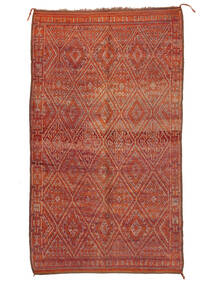 Berber Moroccan - Mid Atlas Vintage 201X343 Tummanpunainen/Ruskea Carpetvista