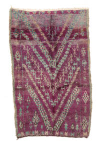 Berber Moroccan - Mid Atlas Vintage Teppich 194X309 Dunkelrosa/Dunkelrot Wolle, Marokko Carpetvista