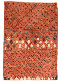 Moroccan Berber - Afghanistan Matto 124X183 Tummanpunainen/Punainen Villa, Afganistan Carpetvista