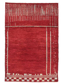 Moroccan Berber - Afghanistan 114X172 Tappeto Di Lana Rosso Scuro/Beige Piccolo Carpetvista
