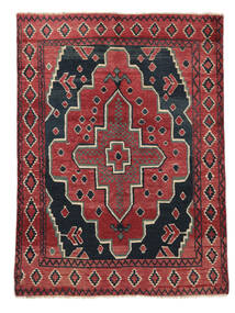 140X188 Moroccan Berber - Afghanistan Matto Moderni Tummanpunainen/Musta (Villa, Afganistan) Carpetvista