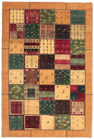 Gabbeh Persisch Patchwork Teppich 205X305 Orange/Schwarz Wolle, Persien/Iran