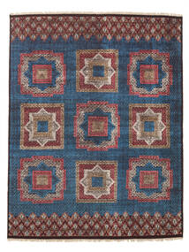 251X325 Grass Teppich Moderner Schwarz/Dunkelrot Großer (Wolle, Indien) Carpetvista