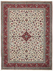 Sarough Fine Vloerkleed 306X400 Bruin/Donkerrood Groot Wol, Perzië/Iran