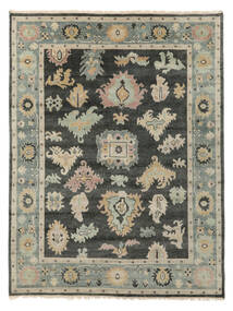 絨毯 オリエンタル ウサク インド 233X300 ダークグリーン/ブラック (ウール, インド)
