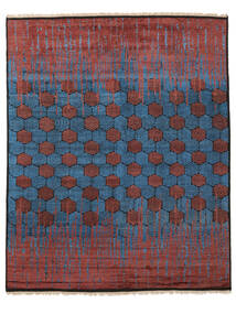  252X314 Grass Tæppe Mørkerød/Mørkeblå Indien Carpetvista