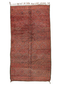 200X384 Berber Moroccan - Mid Atlas Vintage Teppich Moderner Läufer Dunkelrot/Braun (Wolle, Marokko) Carpetvista