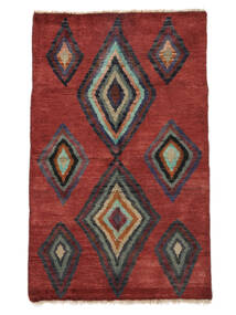 Moroccan Berber - Afghanistan Teppich 90X144 Dunkelrot/Schwarz Wolle, Afghanistan Carpetvista