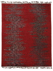 Moroccan Berber - Indo Rug 244X305 Dark Red/Black Wool, India Carpetvista