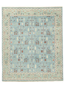255X306 絨毯 オリエンタル ウサク インド グリーン/茶色 大きな (ウール, インド) Carpetvista