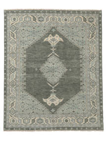 247X302 Usak Indisch Teppich Orientalischer Grün/Dunkelgrün (Wolle, Indien) Carpetvista