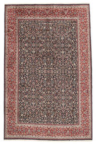 Kerman Fine Vloerkleed 352X543 Donkerrood/Bruin Groot Wol, Perzië/Iran