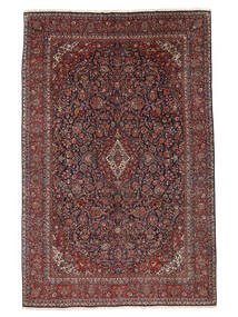  Oosters Keshan Fine Vloerkleed 325X500 Zwart/Donkerrood Groot Wol, Perzië/Iran